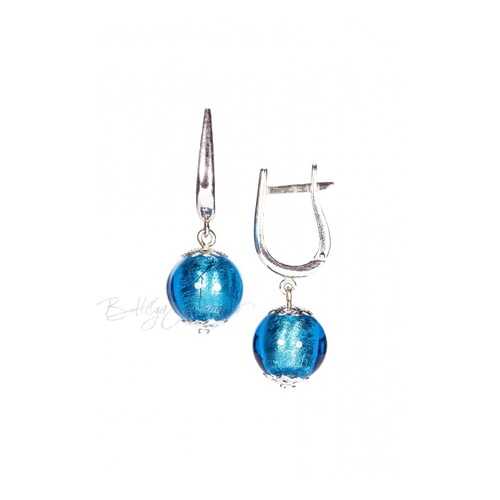 Серьги Perla Grande Argento 09030703 голубые в Savage