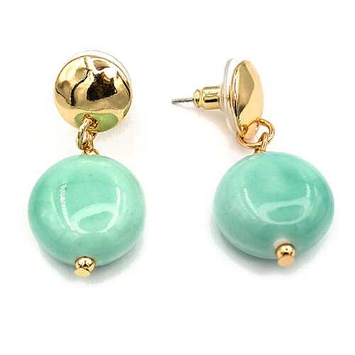 Серьги женские Fiore Luna LE1652-2.16 зеленые/золотистые в Savage