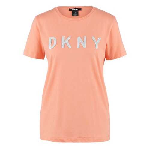 Футболка женская DKNY P0AH6CNA оранжевая S в Savage